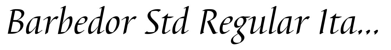 Barbedor Std Regular Italic